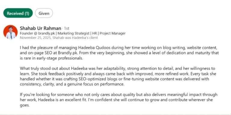 Client recommendation for Brand Messaging