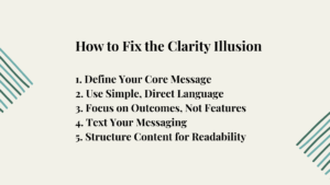 How to fix the clarity illusion