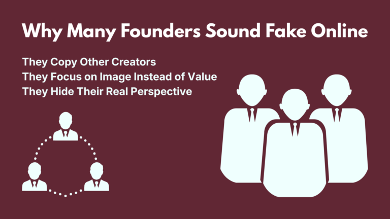 Why do founders sound fake online?