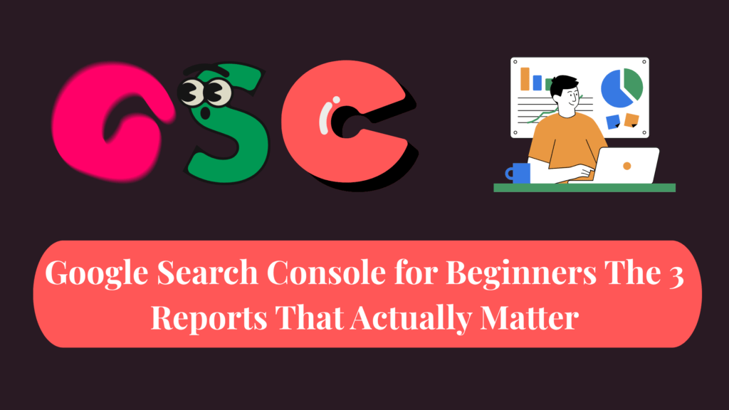 GSC optimization for beginners.Three reports that actually matters
